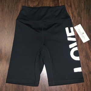 NWT Spiritual Gangster Love Black Biker Shorts S